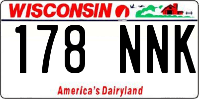 WI license plate 178NNK