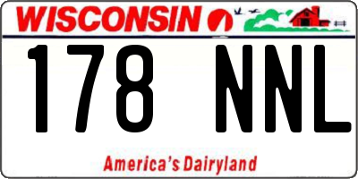 WI license plate 178NNL