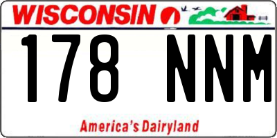 WI license plate 178NNM