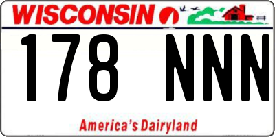 WI license plate 178NNN