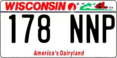WI license plate 178NNP