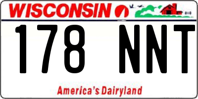 WI license plate 178NNT