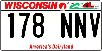 WI license plate 178NNV