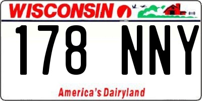 WI license plate 178NNY