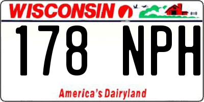 WI license plate 178NPH