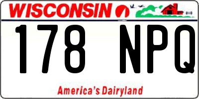 WI license plate 178NPQ