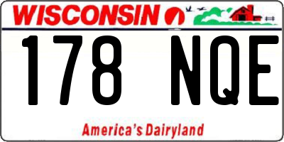 WI license plate 178NQE
