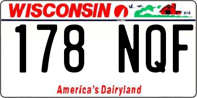 WI license plate 178NQF