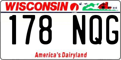 WI license plate 178NQG