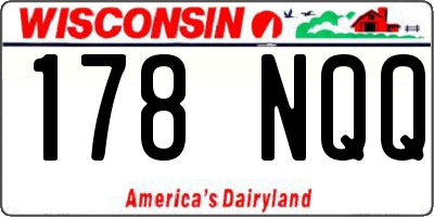 WI license plate 178NQQ