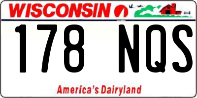 WI license plate 178NQS