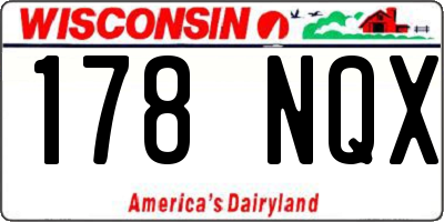 WI license plate 178NQX