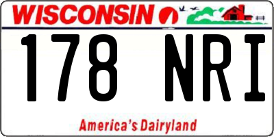 WI license plate 178NRI