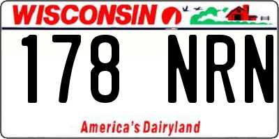 WI license plate 178NRN
