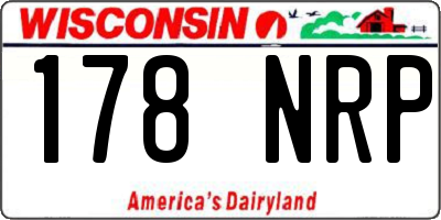WI license plate 178NRP