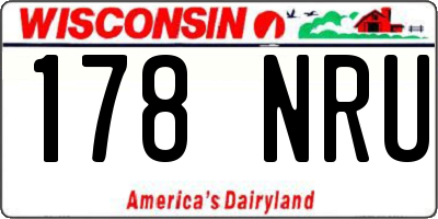 WI license plate 178NRU