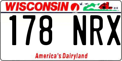 WI license plate 178NRX