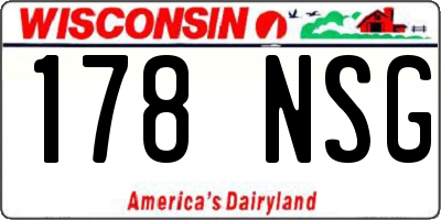 WI license plate 178NSG
