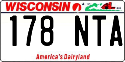 WI license plate 178NTA