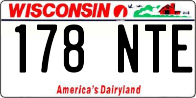 WI license plate 178NTE