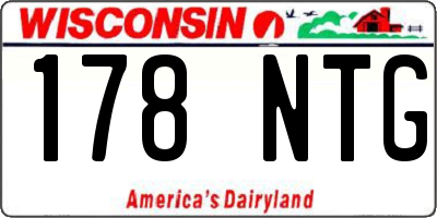 WI license plate 178NTG