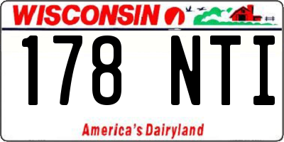 WI license plate 178NTI