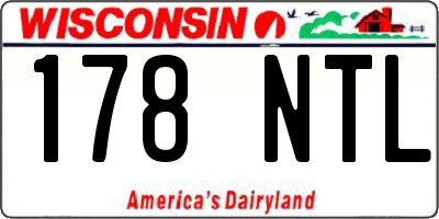 WI license plate 178NTL