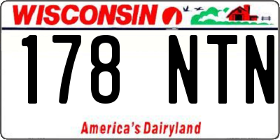WI license plate 178NTN