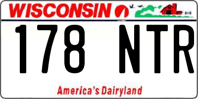 WI license plate 178NTR