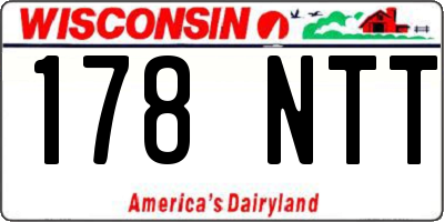 WI license plate 178NTT