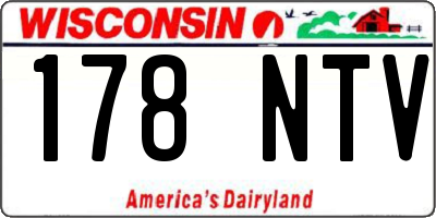 WI license plate 178NTV