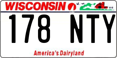 WI license plate 178NTY
