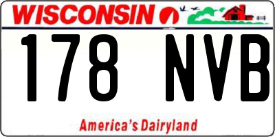 WI license plate 178NVB
