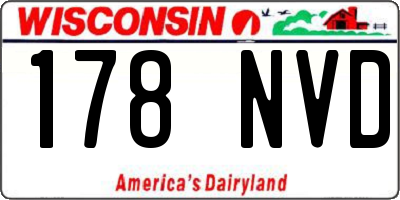 WI license plate 178NVD