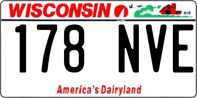 WI license plate 178NVE