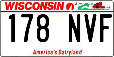 WI license plate 178NVF