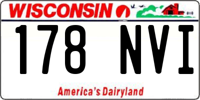 WI license plate 178NVI