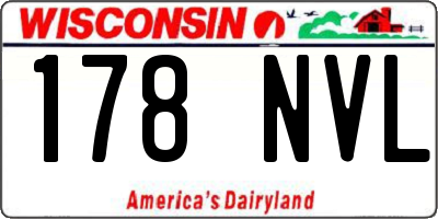 WI license plate 178NVL