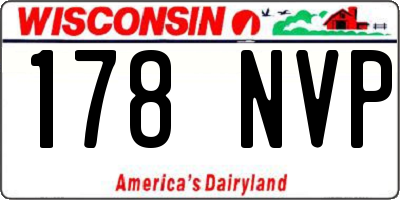 WI license plate 178NVP