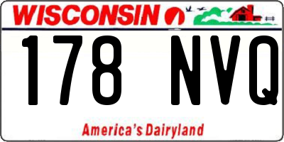 WI license plate 178NVQ