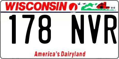 WI license plate 178NVR