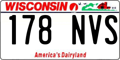 WI license plate 178NVS