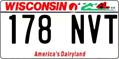 WI license plate 178NVT