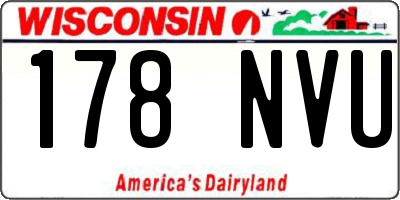 WI license plate 178NVU
