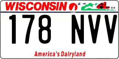 WI license plate 178NVV