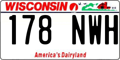 WI license plate 178NWH