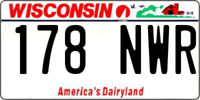 WI license plate 178NWR