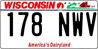 WI license plate 178NWV