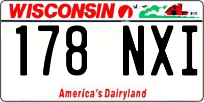 WI license plate 178NXI