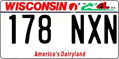 WI license plate 178NXN